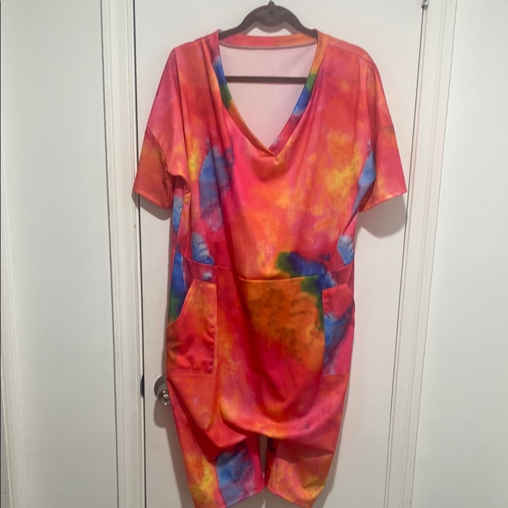 Vibrant Tie-Dye Women's Romper